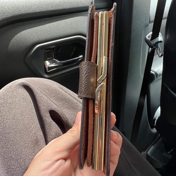 Authentic Louis Vuitton Brown Agenda Pm Monogram Lv Vintage Wallet - Picture 4 of 17